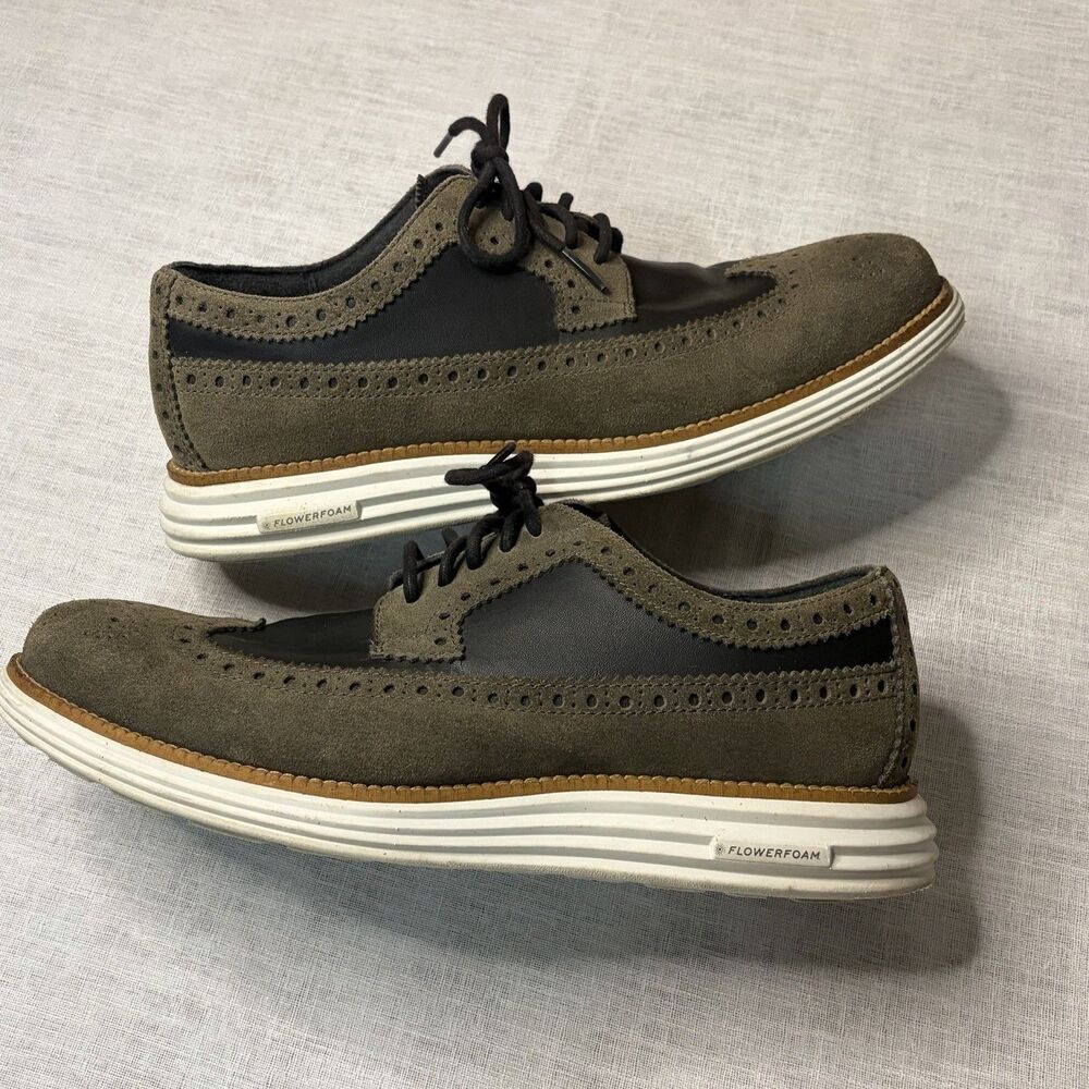 Cole Haan OriginalGrand Men's Wingtip Oxford Suede 9.5M Dress Comfort Shoes - Picture 5 of 11